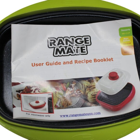 Vintage Microwave Grill RANGE MATE Multi-Cooker Nonstick Lime Green + book NEW - Picture 2 of 10